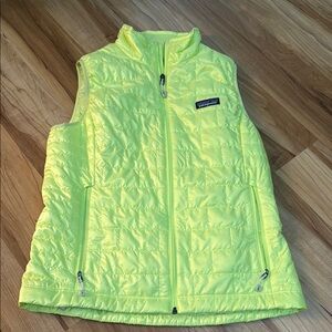 Patagonia Yellow Quilted Vest Lightweight Insulated